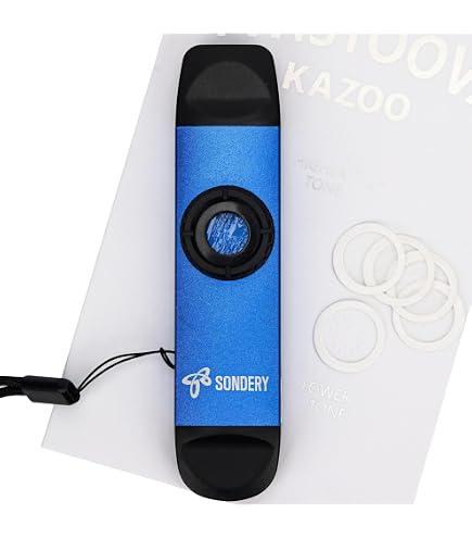 Amazon.com: Metal Kazoo with Adjustable Tone, Black | 5 Extra
